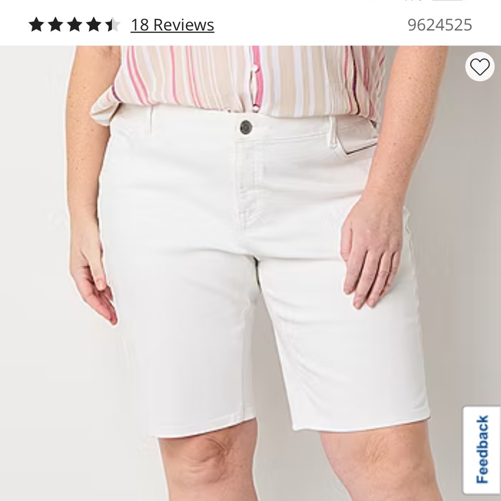 NEW Liz Claiborne Women's WHITE Shorts Size 22